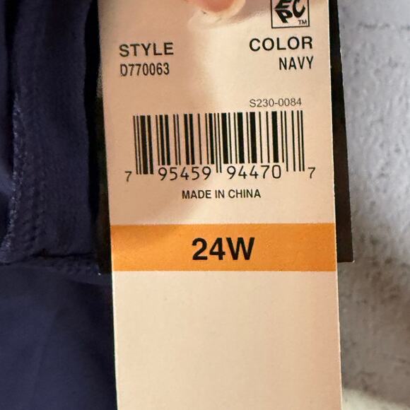 Island Escape Plus Size Swim Shorts Navy 24W - Picture 6 of 6